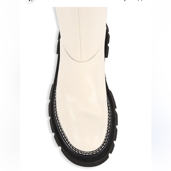 NEW $700 PHILLIP LIM 3x1 KATE  WHITE BLACK Lug Sole Tube Boot 10 41 LEATHER HOT - Picture 4 of 17